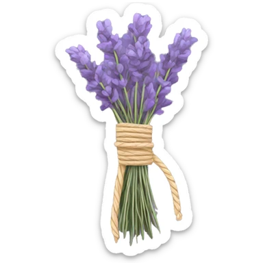 Dried lavender wrapped in twine sticker