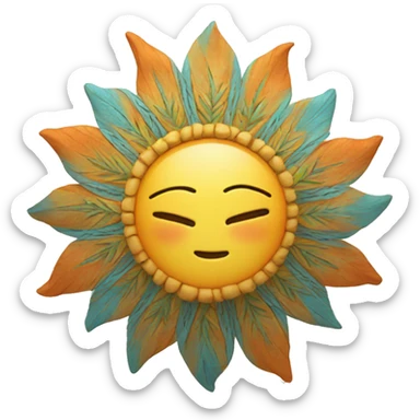 boho sun sticker