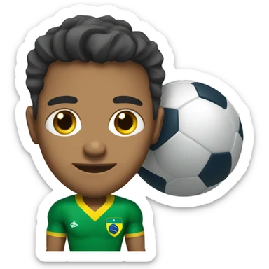 I am a fit football player from Brazil.  sticker