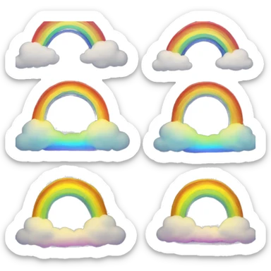 a rainbow halo made of light sticker