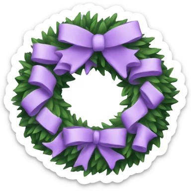 light purple christmas wreath sticker