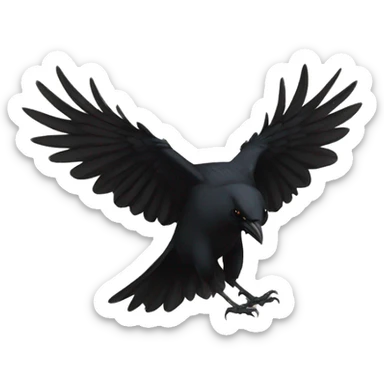 Crow attack  sticker