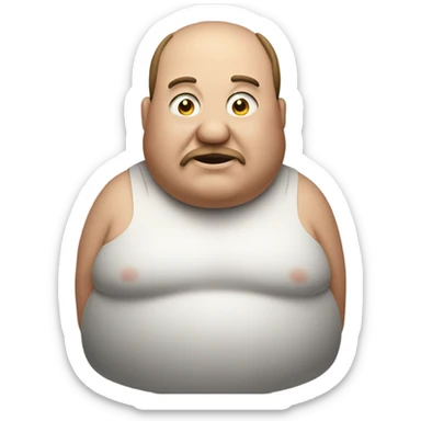 Fat man sticker