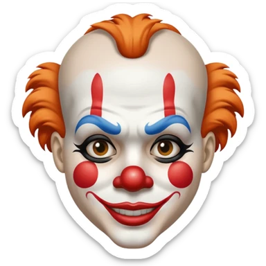Clown WITH WHITE STROKE sticker