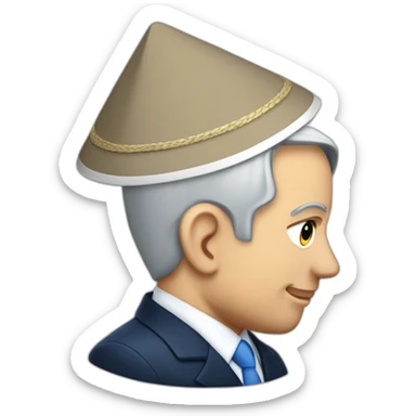 benjamin netanyahu with a yarmulke sticker
