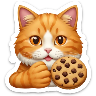 Gato comiendo galletas sticker