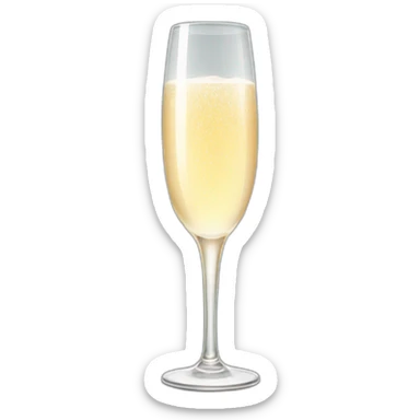 long glass of Champagne sticker