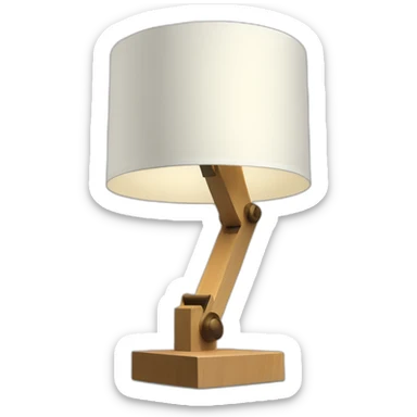 white-wood-desk lamp modern sticker