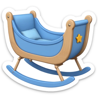 baby cradle blue sticker