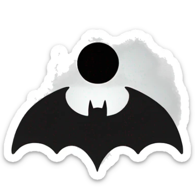 Minimal Bat signal sign sticker