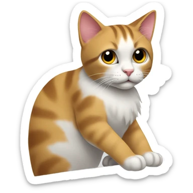 Cat playing the piano sticker