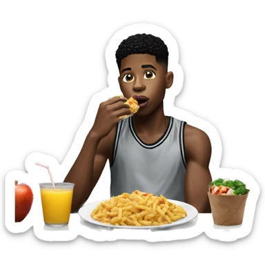 NBA youngboy eating food sticker