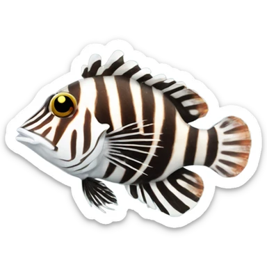 Zebra Turkeyfish sticker