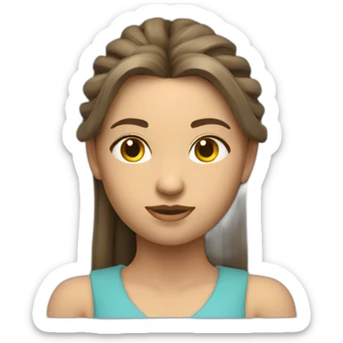 Osetian kavkaz 3D girl sticker