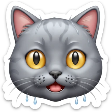 Mach es Make me a crying cat sticker