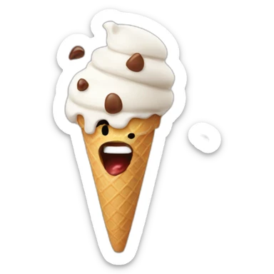 ice cream accident sticker