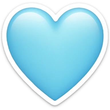 Light blue heart sticker
