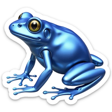 bionic blue frog sticker