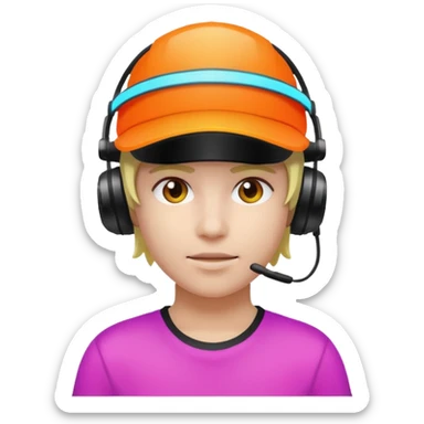 Neon Visor Gamer sticker