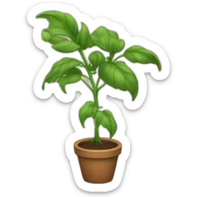 A wilted plant sticker