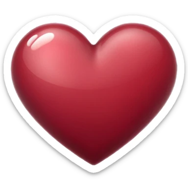 Burgundy Heart sticker