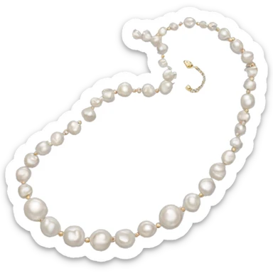 broken pearls necklace sticker