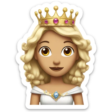 Princess with a crown sticker