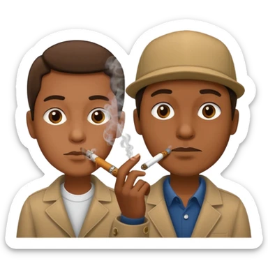 Two people smoking a blunt sticker