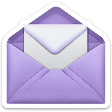 a closed lavender envelope  sticker