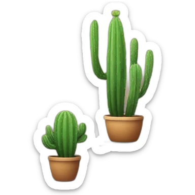 A little cactus in a livings room sticker