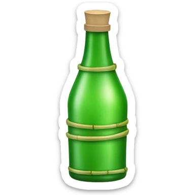 green bamboo liquor bottle sticker