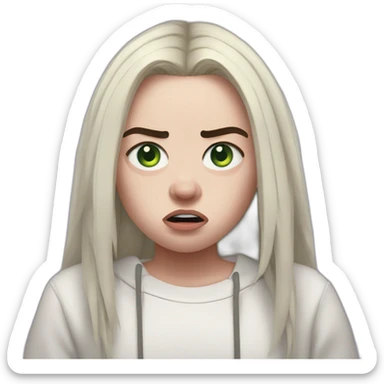 angry billie eilish sticker