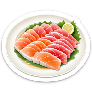 Plate of yellowtail sashimi sticker