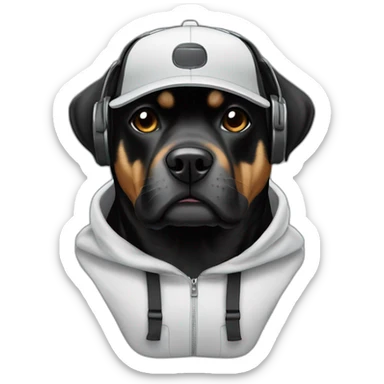 Rottweileir DJ sticker