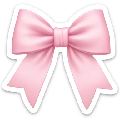 light pink bow on light pink bow sticker