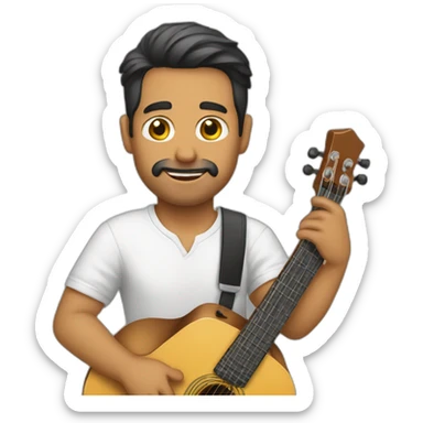 Hombre tocando el bajo sticker