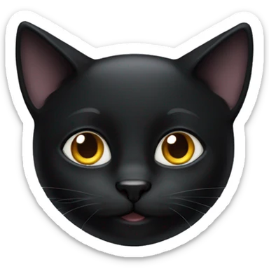 Black cat sticker