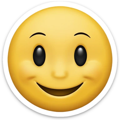 Smiley face (yellow circle) with a bump black on chin that’s cool! sticker