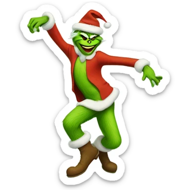 dancing grinch sticker
