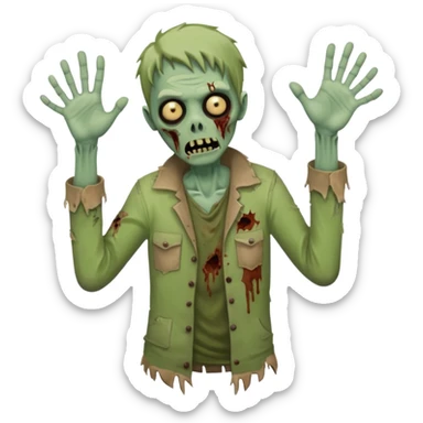 zombie say hello sticker