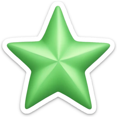 sage green star in ios star shape sticker