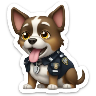 dog police sticker