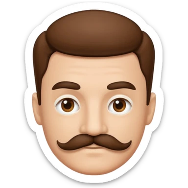 picture 2 with another style of mustache sticker