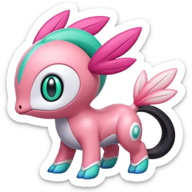 Meloetta-Palkia-Kirby-Fakémon-creature-hybrid sticker