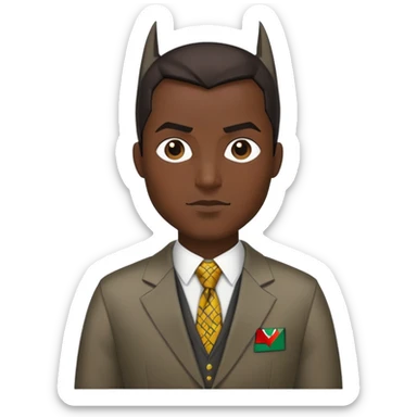 Batman wearing a Palestinian inspired-suit  sticker