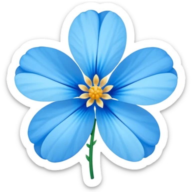 Flor del pensamiento celeste sticker