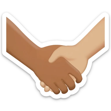 Creame un emoji de 2 manos estrechándose sticker