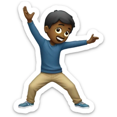 usual apple boy doing the dab  sticker