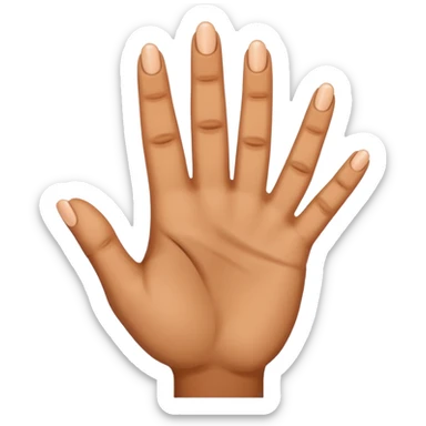 Hand with 3 fingers extended sticker