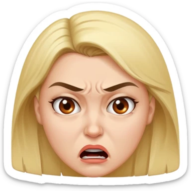 Beautiful woman angry and sick of idiots sticker